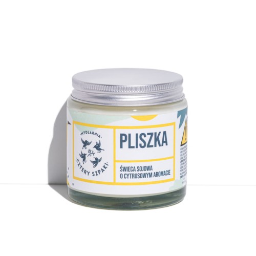 Pliszka naturalna świeca sojowa Cytrynowa 100 g - Cztery Szpaki