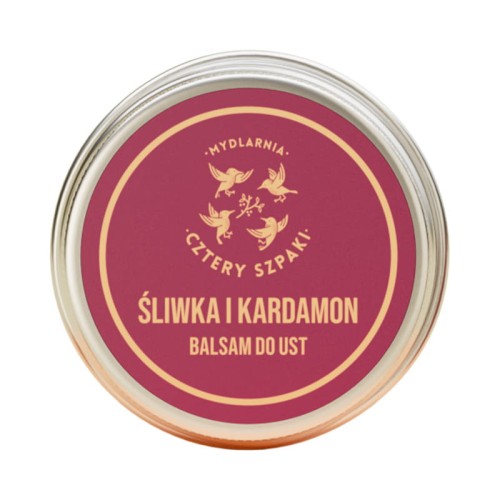 Balsam do ust Śliwka i Kardamon 15 ml - Cztery Szpaki