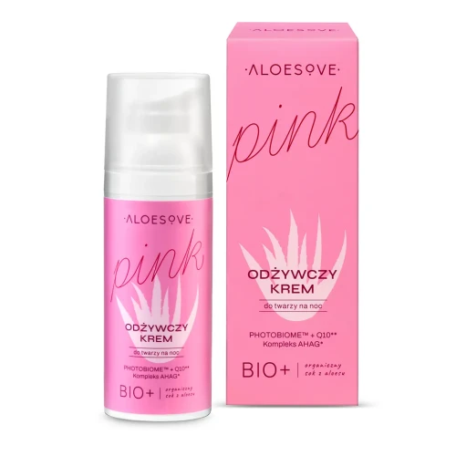 Krem odżywczy do twarzy na noc 50 ml - Aloesove Pink