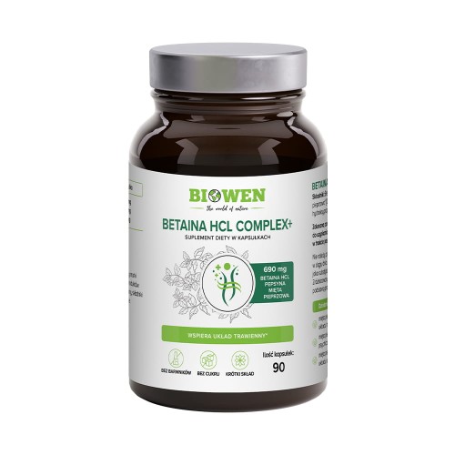 Betaina HCL Complex+  90 kapsułek - Biowen