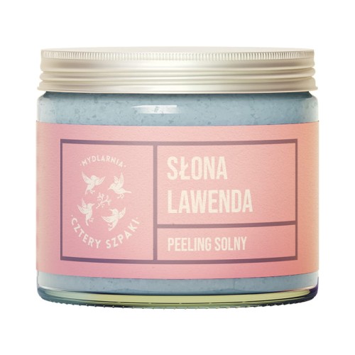 Peeling do ciała Słona Lawenda z solą morską i himalajską 250 ml - Cztery Szpaki