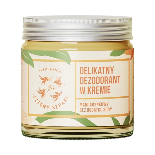 Delikatny dezodorant w kremie mandarynkowy 60 ml - Cztery Szpaki