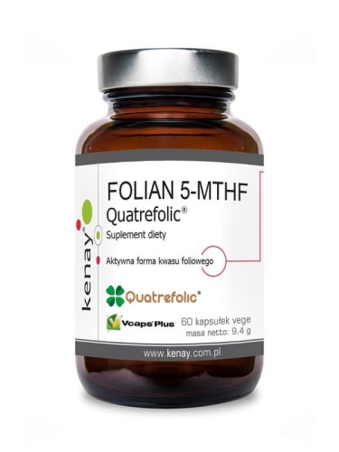 Folian 5-MTHF aktywny kwas foliowy Quatrefolic® 400 mcg 60 kapsułek - Kenay