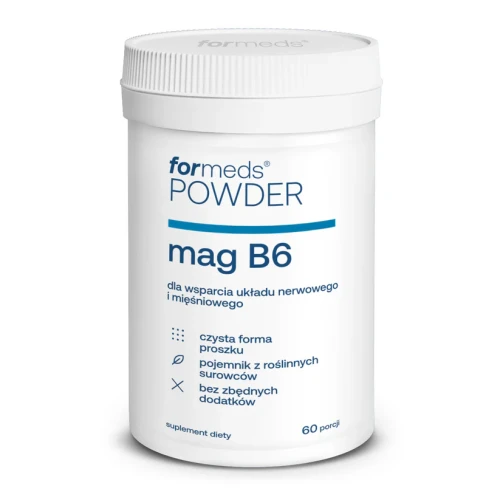 Mag B6 cytrynian magnezu witamina B6 proszek 60 porcji - ForMeds Powder