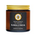 Śliwka z Frezją świeca z wosku sojowego 120 ml - Miodowa Mydlarnia