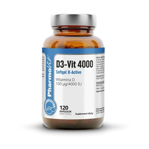 D3 Vit 4000 Softgel D-Active 120 kapsułek - PharmoVit