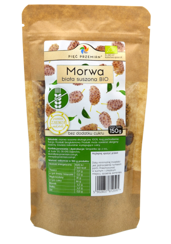 Morwa biała suszona EKO 150 g - Pięć Przemian