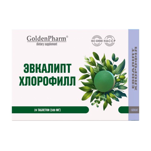 Eukaliptus + chlorofil do ssania 24 tabletki - GoldenPharm