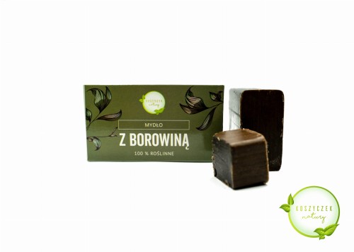 Mydło naturalne z Borowiną 100% roślinne 100 g - Koszyczek Natury