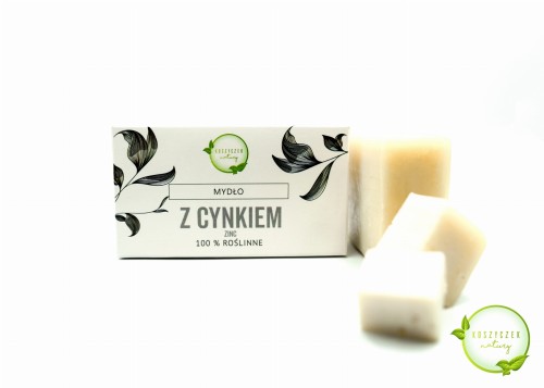 Mydło naturalne z Cynkiem 100% roślinne 100 g - Koszyczek Natury