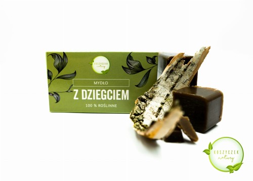 Mydło naturalne z Dziegciem 100% roślinne 100 g - Koszyczek Natury