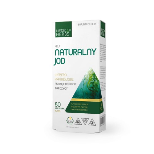 Kelp naturalny jod 15 mg 80 kapsułek - Medica Herbs