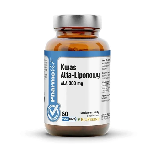 Kwas Alfa-Liponowy ALA 300 mg 60 kapsułek vege - PharmoVit