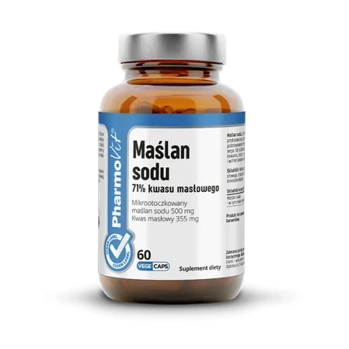 Maślan sodu 71% kwasu masłowego 60 kapsułek vege - PharmoVit