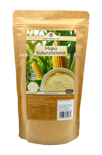 Mąka kukurydziana bezglutenowa 500 g - Pięć Przemian