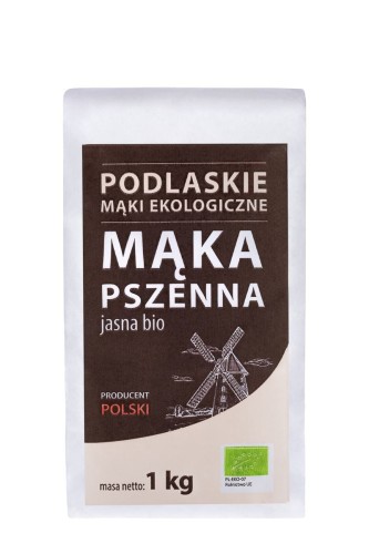 Mąka pszenna jasna typ 550 BIO 1 kg - Podlaskie mąki ekologiczne Bio Life