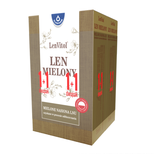 Len mielony 200g + 200g (dwupak) LenVitol - Oleofarm