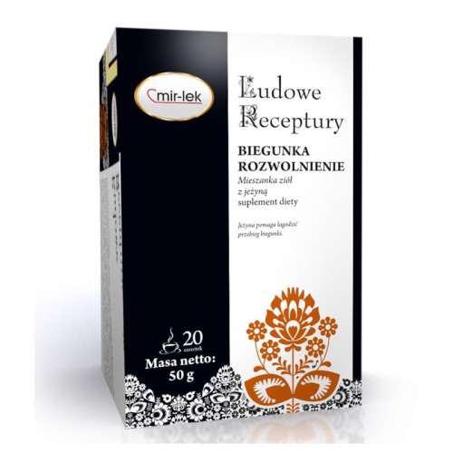 Ludowe Receptury biegunka rozwolnienie saszetki 20 x 2,5 g - Mir-Lek