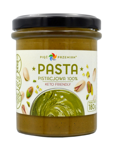Pasta pistacjowa 100% 180 g - Pięć Przemian