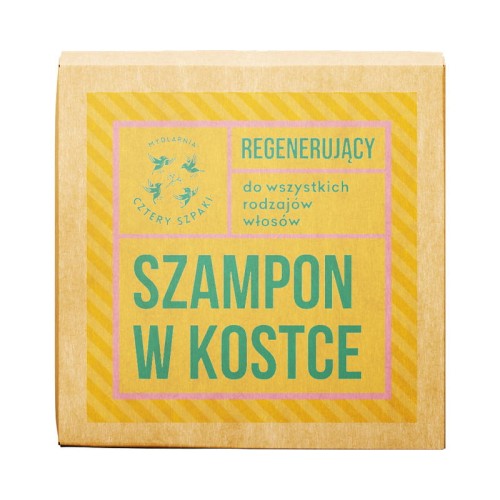 Szampon w kostce regenerujący Eukaliptus Cytrynowy 75 g - Cztery Szpaki