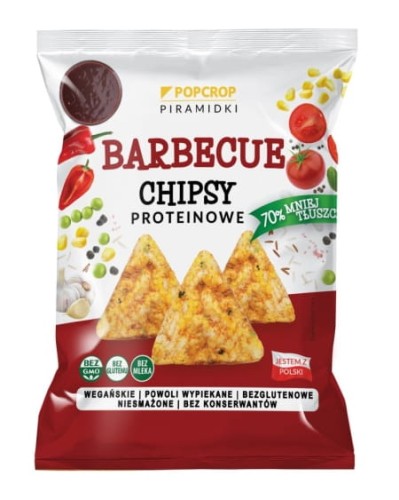 Chrupki piramdki proteinowe o smaku Barbecue 60 g - POPCROP