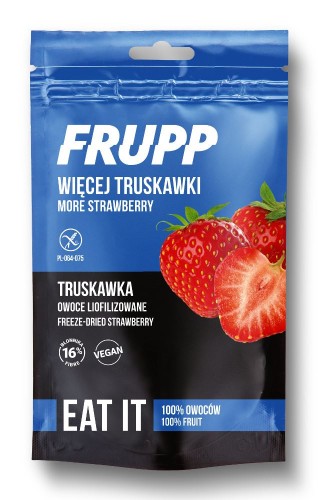 Truskawki liofilizowane bezglutenowe Frupp 13 g - Celiko