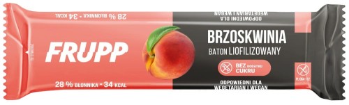 Baton liofilizowany brzoskwiniowy bezglutenowy Frupp 10 g - Celiko