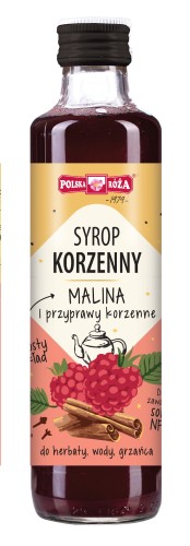 Syrop korzenny z maliną 250 ml - Polska Róża