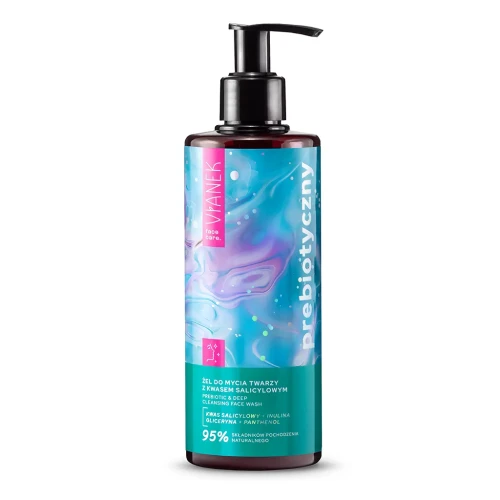 Prebiotyczny żel do mycia twarzy z kwasem salicylowym 300 ml - Vianek