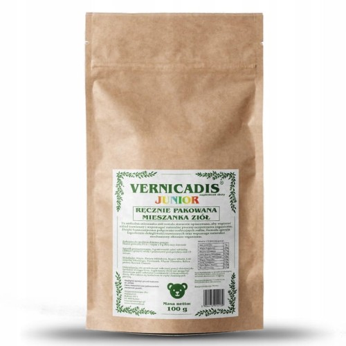 Vernicadis Junior - ręcznie pakowana mieszanka ziołowa (piołun, orzech, oman) - 100 g - NaturaGo