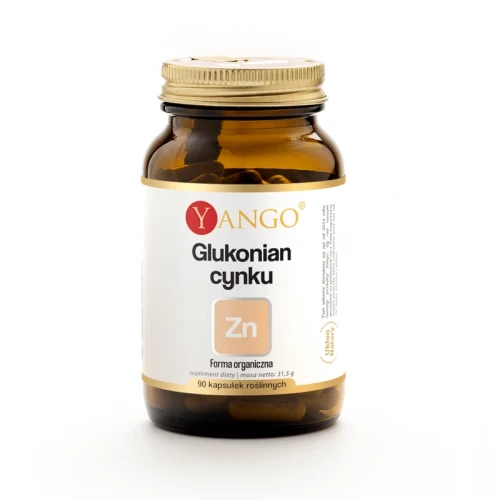 Glukonian cynku 90 kapsułek roślinnych - Yango