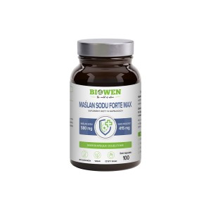 Maślan sodu Forte Max 580 mg 100 kapsułek - Biowen