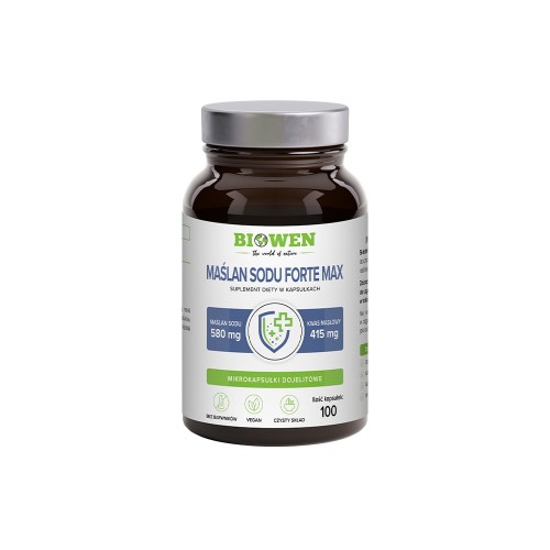 Maślan sodu Forte Max 580 mg 100 kapsułek - Biowen