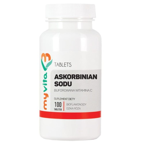 Askorbinian sodu buforowana witamina C 100 tabletek - MyVita