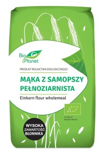 PRZECENA! (krótki termin!) Mąka z samopszy pełnoziarnista BIO 500 g - Bio Planet