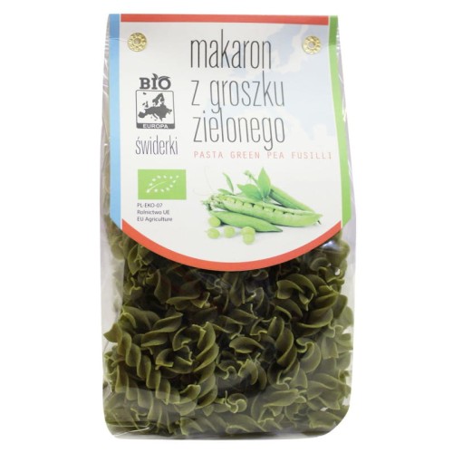 Makaron proteinowy z groszku zielonego świderki BIO 250 g - Bio Planet