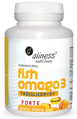 Fish Omega 3 Forte Trójglicerydy 500 / 250 mg 60 kapsułek - Aliness