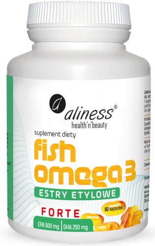 Fish Omega 3 Forte Estry Etylowe 500 / 250 mg 60 kapsułek - Aliness