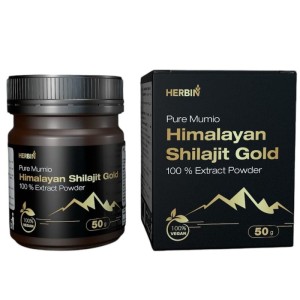 Mumio himalajskie żywe Shilajit Gold proszek 50 g - Herbin