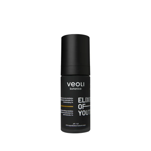 Rozjaśniająco-odżywcze serum emulsyjne z tetraizopalmitynianem askorbylu 5% i trokserutyną 1% Elixir Of Youth