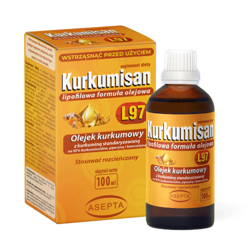 Kurkumisan L97 olejek kurkumowy z piperyną i kwercetyną 100 ml - Asepta