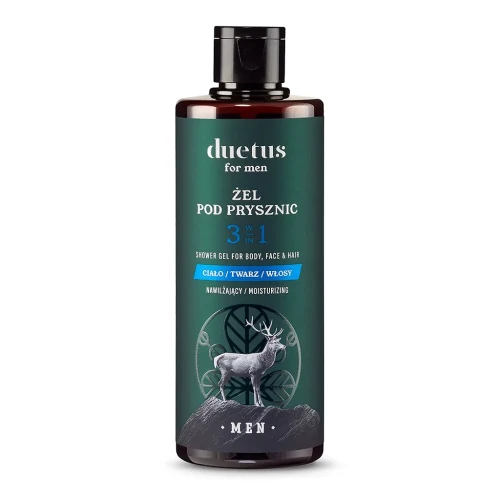 Żel pod prysznic 3w1 nawilżający Invictus 300 ml - Duetus for men