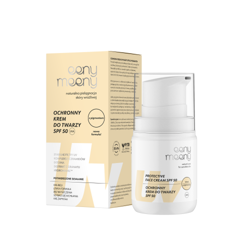 Ochronny krem do twarzy UVA UVB SPF 50 z pigmentem 50 ml - eeny meeny
