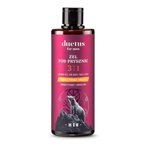 Żel pod prysznic 3w1 energetyzujący 300 ml - Duetus for men