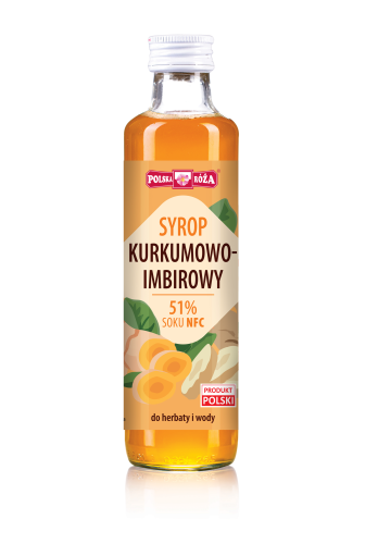 Syrop kurkumowo-imbirowy 250 ml - Polska Róża