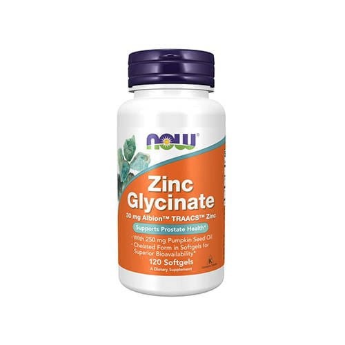 Zinc Glycinate 30 mg 120 kapsułek - NOW