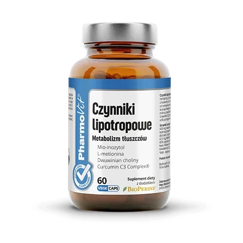 Czynniki lipotropowe Metabolizm tłuszczów 60 kapsułek - PharmoVit