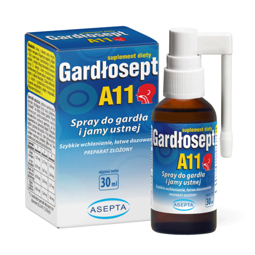 Gardłosept  A11 spray na gardło 30 ml - Asepta