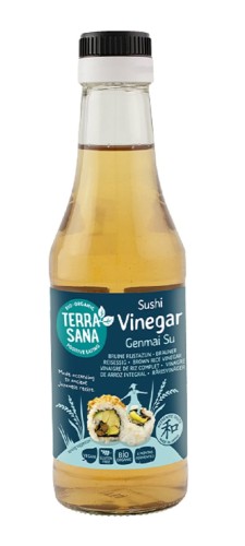 Ocet ryżowy do sushi niesłodzony filtrowany BIO 250 ml - Terrasana