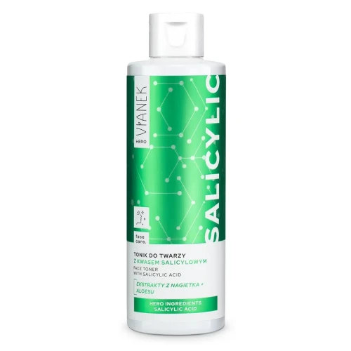 Tonik do twarzy z kwasem salicylowym 200 ml - Vianek HERO